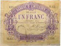 1 Franc FRANCE régionalisme et divers Lille 1870 JER.59.41A