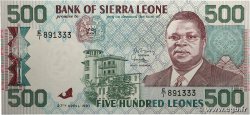 500 Leones SIERRA LEONE 1991 P.19 NEUF