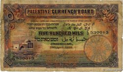 500 Mils PALESTINE 1939 P.06c B+