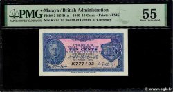10 Cents MALAYA 1940 P.02 SPL