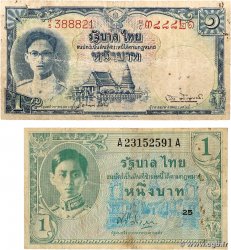 1 Baht Lot THAÏLANDE 1946 P.063 et 069 B+
