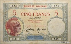 5 Francs DJIBOUTI 1936 P.06b TB