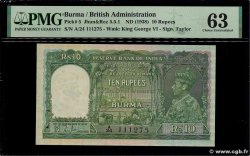 10 Rupees BURMA (VOIR MYANMAR) 1938 P.05