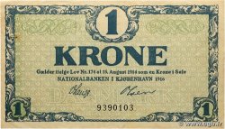 1 Krone DENMARK 1916 P.012a VF