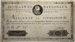 50 Livres FRANCE 1791 Ass.13a TTB