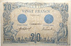 20 Francs BLEU FRANCE 1912 F.10.02 TB+