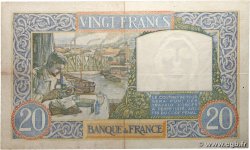20 Francs TRAVAIL ET SCIENCE FRANCE 1939 F.12.01 TTB+