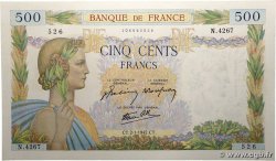 500 Francs LA PAIX FRANCIA 1942 F.32.26 FDC