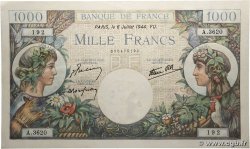 1000 Francs COMMERCE ET INDUSTRIE FRANCIA 1944 F.39.10 AU