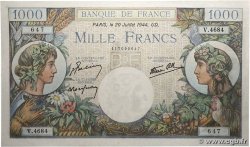 1000 Francs COMMERCE ET INDUSTRIE FRANCE 1944 F.39.12 SPL