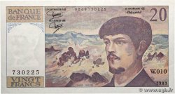20 Francs DEBUSSY FRANCE 1983 F.66.04W10 SUP+