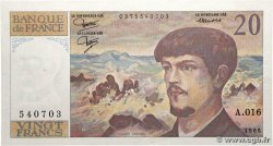 20 Francs DEBUSSY FRANCE 1986 F.66.07A16 pr.NEUF