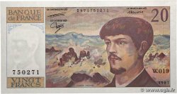 20 Francs DEBUSSY FRANCE 1987 F.66.08W19 pr.NEUF