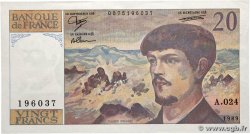 20 Francs DEBUSSY FRANCE 1989 F.66.10A24 pr.NEUF