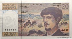 20 Francs DEBUSSY à fil de sécurité FRANCE 1993 F.66bis.05A46 pr.NEUF