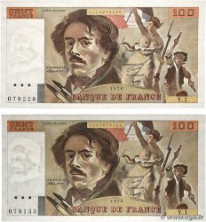 100 Francs DELACROIX Lot FRANCE 1978 F.68.01