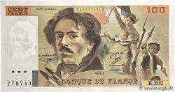 100 Francs DELACROIX imprimé en continu FRANCE 1991 F.69bis.03c1