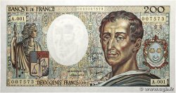 200 Francs MONTESQUIEU Petit numéro FRANCE 1981 F.70.01A1 NEUF