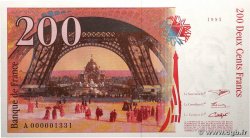 200 Francs EIFFEL Petit numéro FRANCIA 1995 F.75.01A FDC