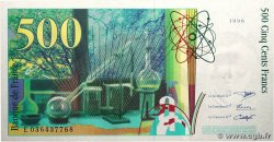 500 Francs PIERRE ET MARIE CURIE FRANCE 1996 F.76.03 SPL