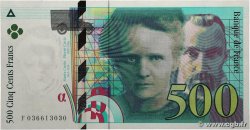 500 Francs PIERRE ET MARIE CURIE FRANCE 1996 F.76.03 SPL+