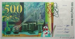 500 Francs PIERRE ET MARIE CURIE FRANCE 1996 F.76.03 SPL+