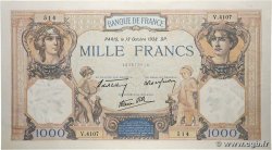 1000 Francs CÉRÈS ET MERCURE type modifié FRANCE 1938 F.38.29 SUP+