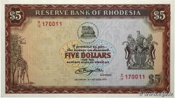 5 Dollars RODESIA 1978 P.36b SC+