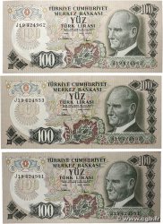 100 Lira Lot TURQUIE 1983 P.189c pr.NEUF