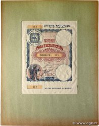 100 Francs Loterie Épreuve FRANCE régionalisme et divers  1933