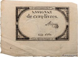 5 Livres FRANCE 1793 Ass.46a TTB+