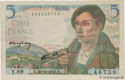 5 Francs BERGER FRANCE 1943 F.05.04 TTB