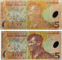 5 Dollars Lot NOUVELLE-ZÉLANDE 1999 P.185a et P.185b