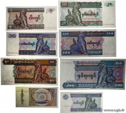 50 au 200 Kyat Lot MYANMAR 1994 P.68 au P.75b