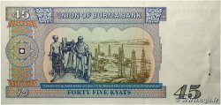 45 Kyats BIRMANIE 1987 P.64 SPL
