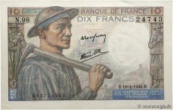 10 Francs MINEUR FRANCE 1945 F.08.13