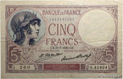 5 Francs FEMME CASQUÉE FRANCE 1930 F.03.14a
