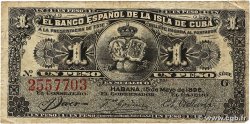 1 Peso CUBA 1896 P.047a TB