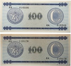 100 Pesos Lot CUBA 1990 P.FX25 AU
