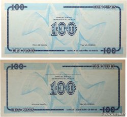 100 Pesos Lot CUBA 1990 P.FX25 AU