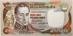 2000 Pesos Oro COLOMBIE 1985 P.430c NEUF