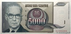 5000 Dinara YOUGOSLAVIE 1992 P.115 pr.NEUF