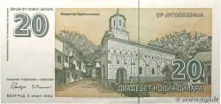 20 Novih Dinara YUGOSLAVIA 1994 P.150 q.SPL