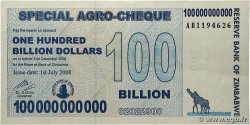 100 Billions Dollars ZIMBABWE 2008 P.64 AU