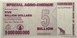 5 Billion Dollars ZIMBABWE 2008 P.61 UNC