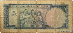 5 Lira TÜRKEI 1961 P.173 fS