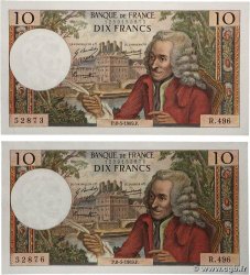 10 Francs VOLTAIRE Lot FRANCE 1969 F.62.38 SPL+
