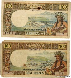 100 Francs Lot TAHITI 1973 P.24b B