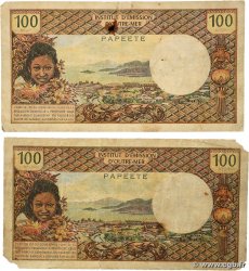 100 Francs Lot TAHITI 1973 P.24b B
