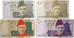 5 à 50 Rupees Lot PAKISTAN 2009 P.45i, P.47g, P.53b et P.55h